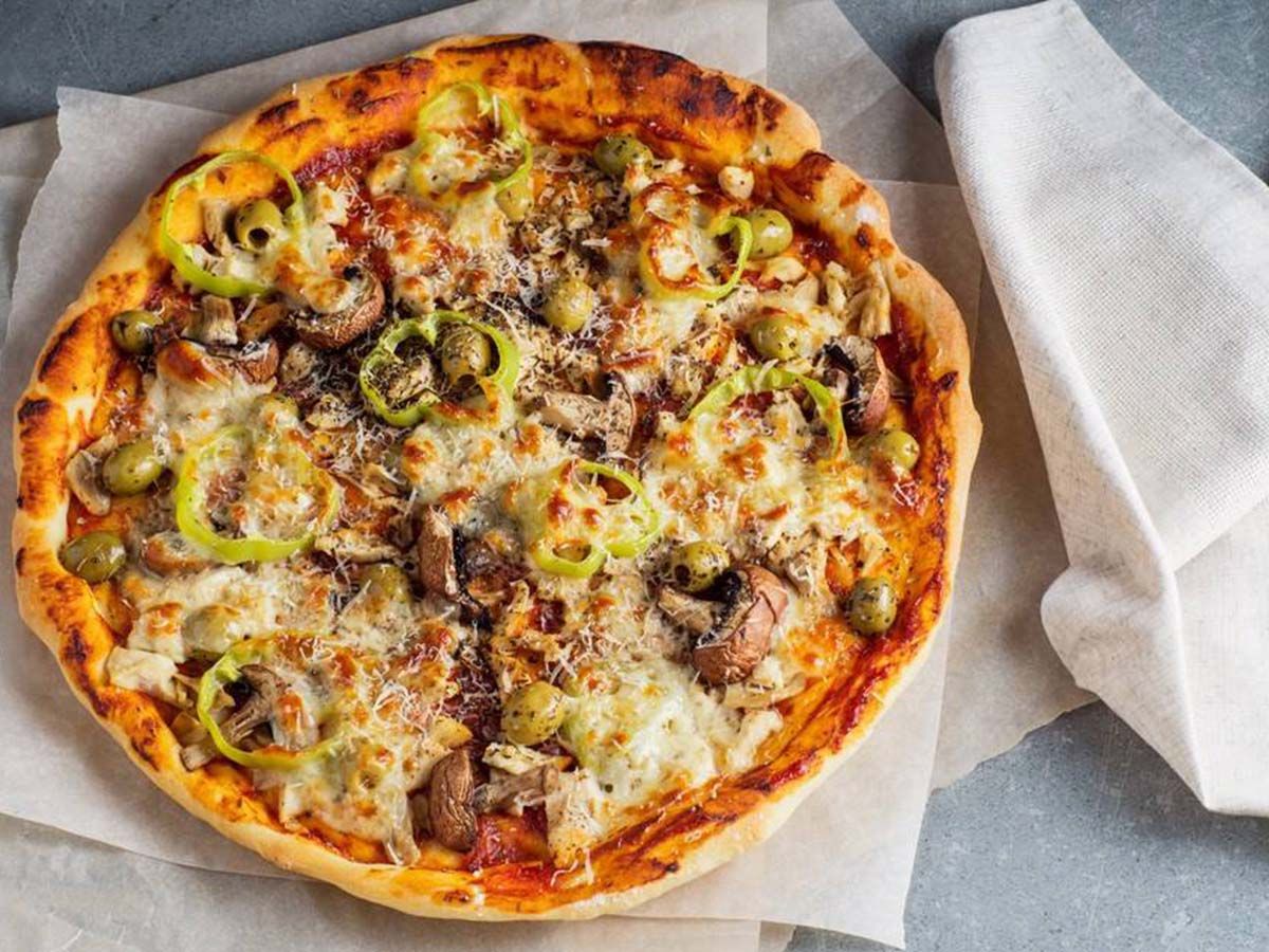 Italian mushroom pizza