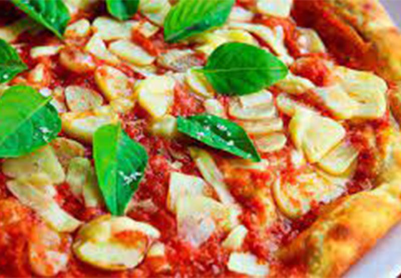 Fasting Mushroom Pizza