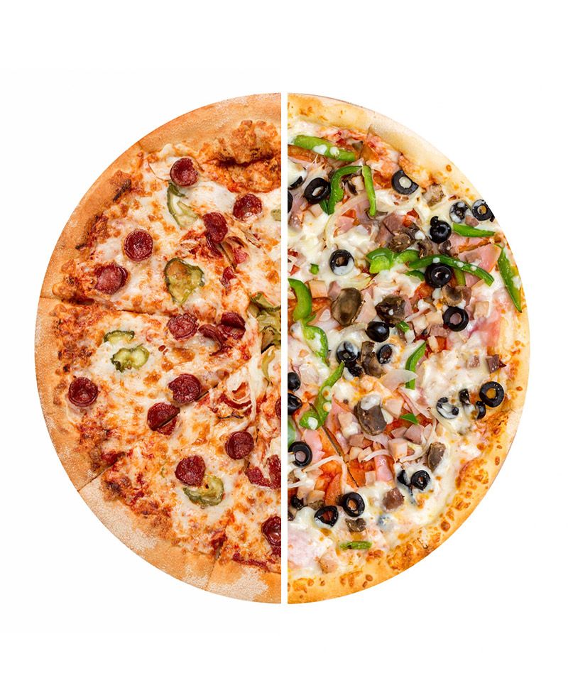 Half And Half Pizza