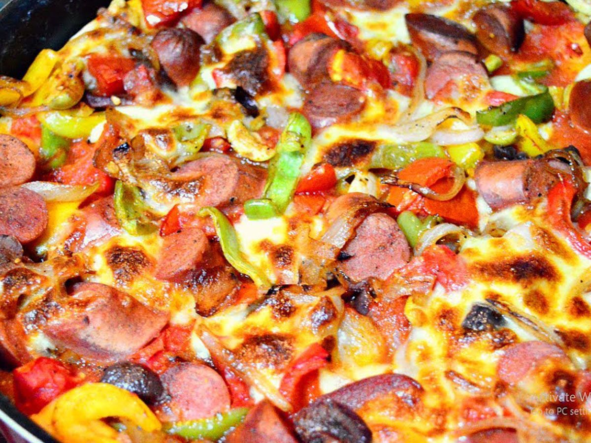 hot dog pizza