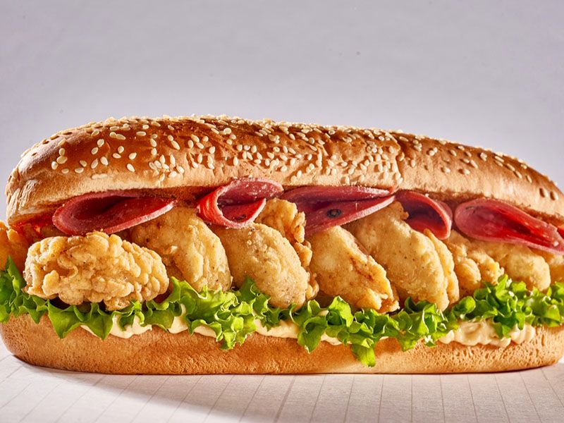 Tasty Big Smoked Shrimp Sandwich