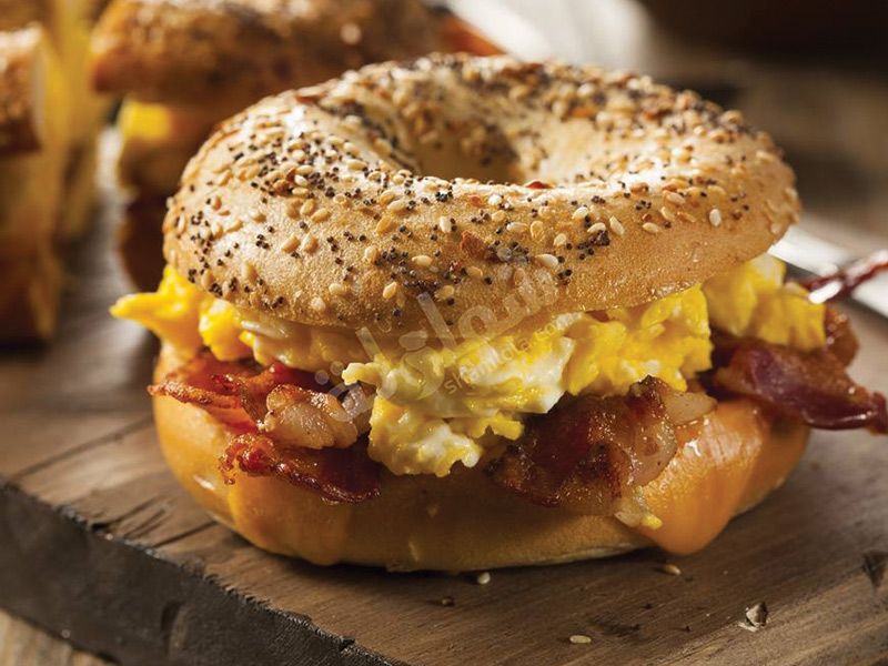 Spanish egg with pastrami sandwich