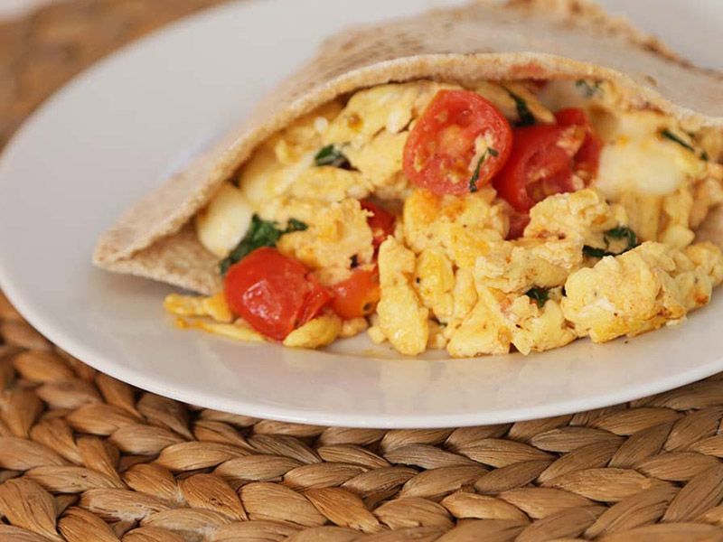 Omelette Egg With Mozzarella Cheese Sandwich