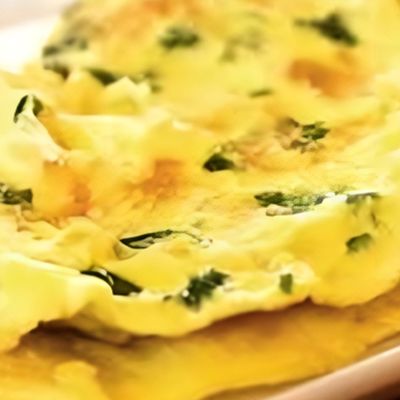 Plain Omelette Eggs Plate