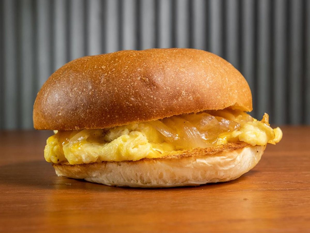 Eggs With Pastrami And Cheese Sandwich