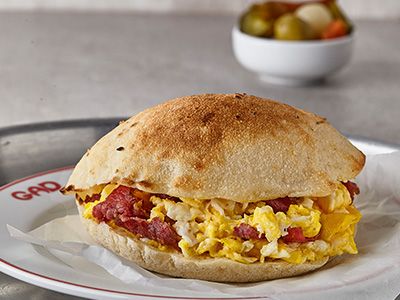 Eggs With Pastrami Sandwich