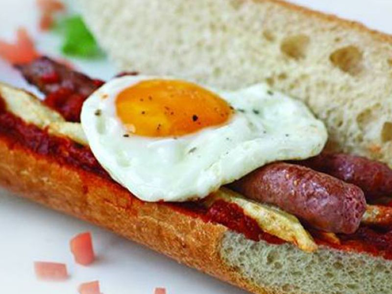 Eggs With Pastrami Sandwich