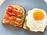 Eggs With Vegetables And Cheese Sandwich
