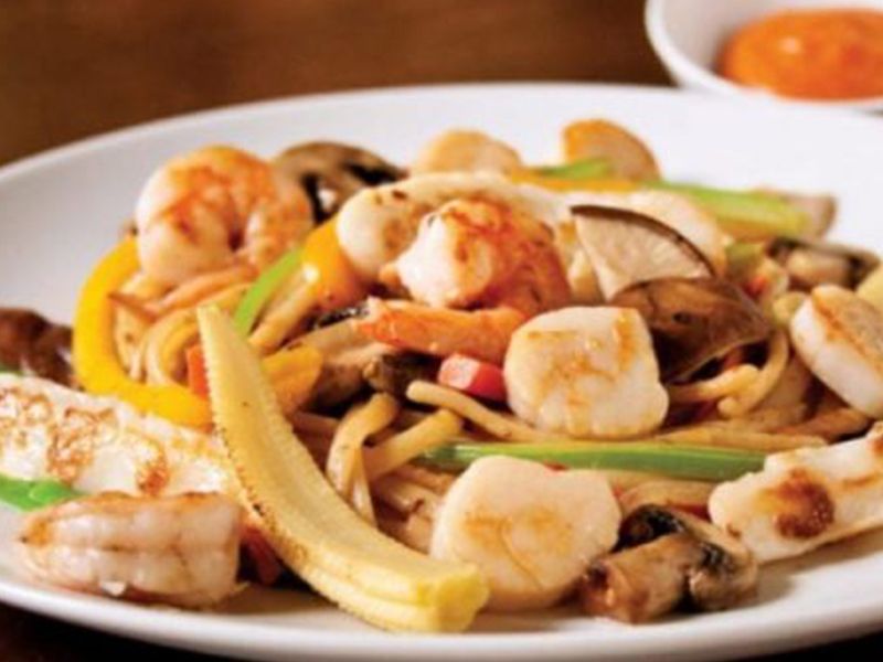 grilled squid eggs with butter and herbs