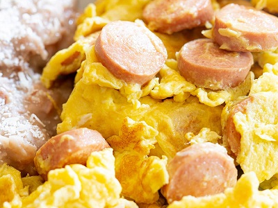 Sausage Omelette eggs