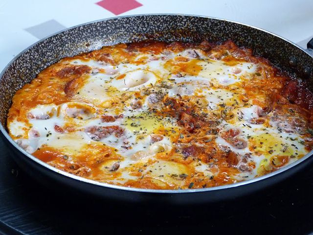 3 Shakshouka Eggs With Tomatoes
