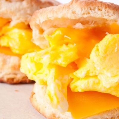Eggs on cheese small
