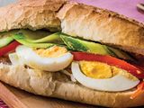 Boiled eggs sandwich