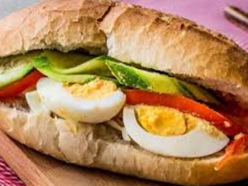 Boiled Eggs Sandwich