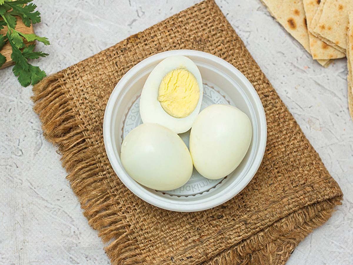 Boiled eggs by piece