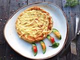 Mix cheese eggs