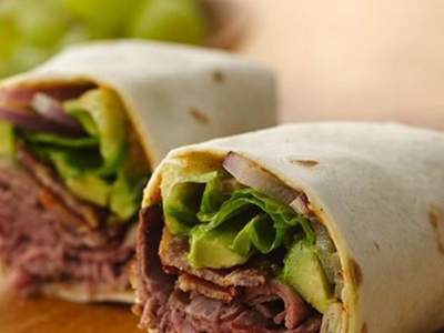 beef tortilla sandwich