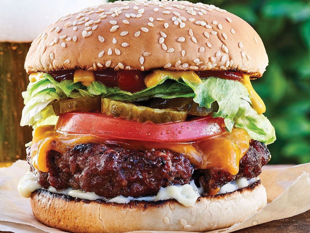 smoked beef burger