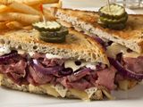 Smoked Beef And Panini Cheese Sandwich