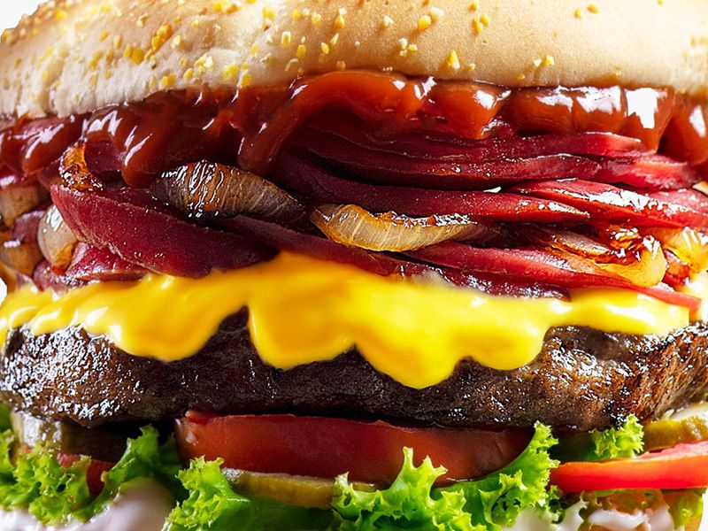 Beef Bacon And Mushroom Beef Burger Sandwich