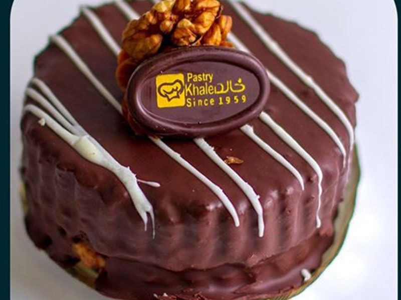 Piece of brownie tart