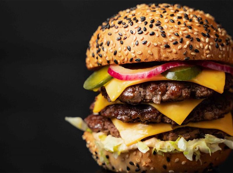 Triple Cheese Burger Sandwich