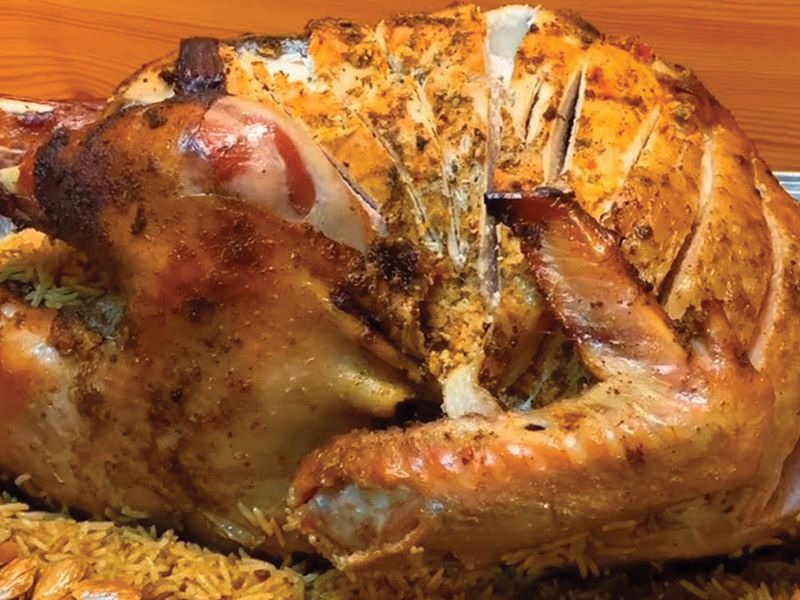 Turkey with basmati rice