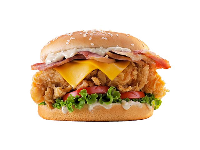 Chicken With Beef Bacon Sandwich