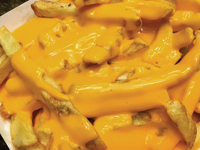 Syrian Bread Sandwich With Cheese Fries
