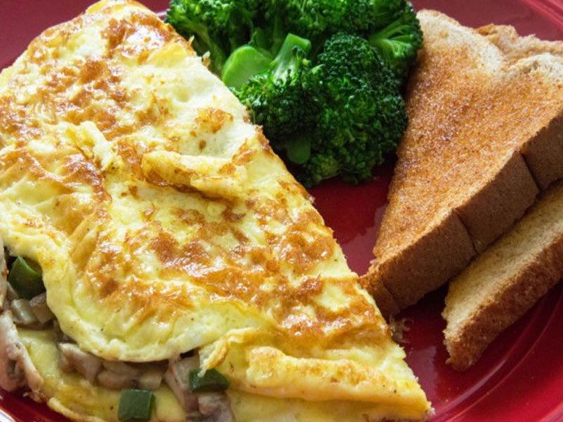 Cheese Omelette With Mushrooms