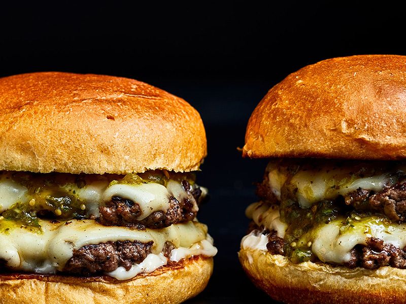 beef Burger with cheese Sandwich