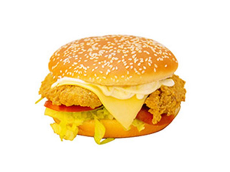 Fried Chicken With Cheese Sandwich