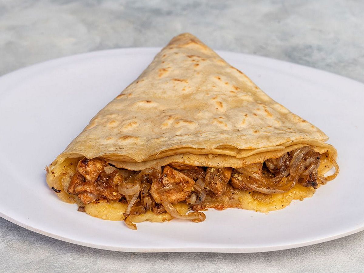Chicken shawarma crepe
