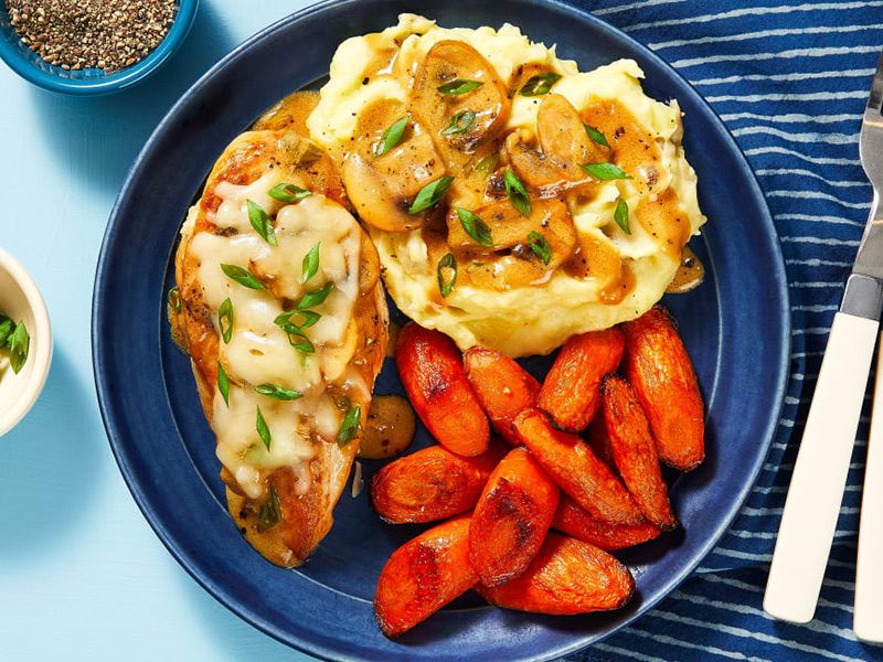 Chicken With Fresh Mushroom Platter