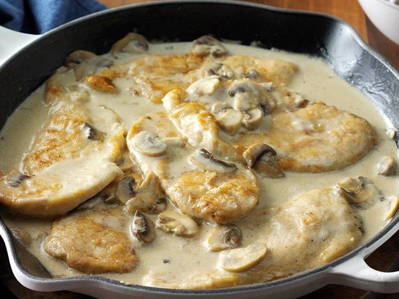 Chicken With Mushroom And Lemon Sauce Platter