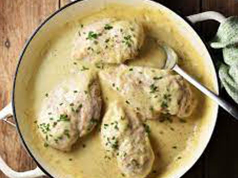 Chicken with White Sauce
