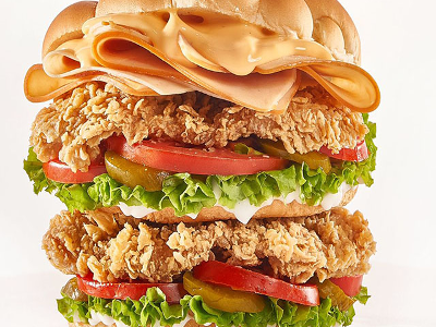 Double Chikoko Chicken And Turkey With Cheese Sandwich