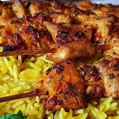 1/8 شيش طاووق وخضار وأرز