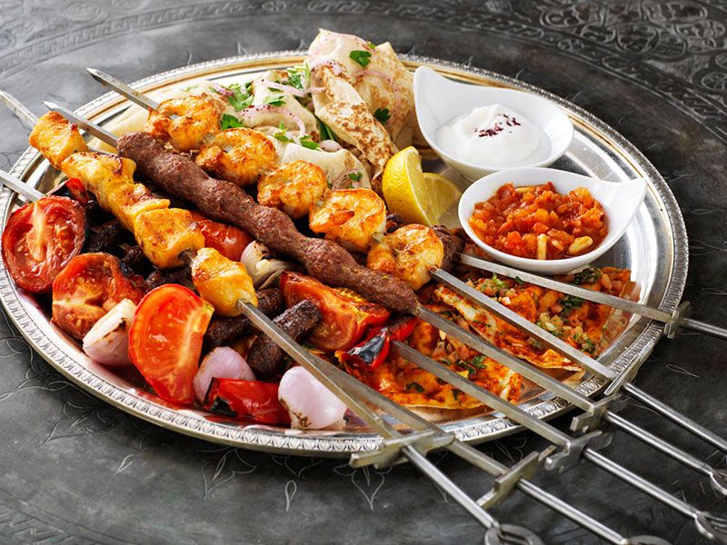 1/8 Kilo Kebab And 1/8 Kilo Shish Tawook Meal