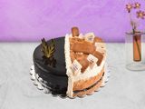Half chocolate and half lotus Torte 1 piece