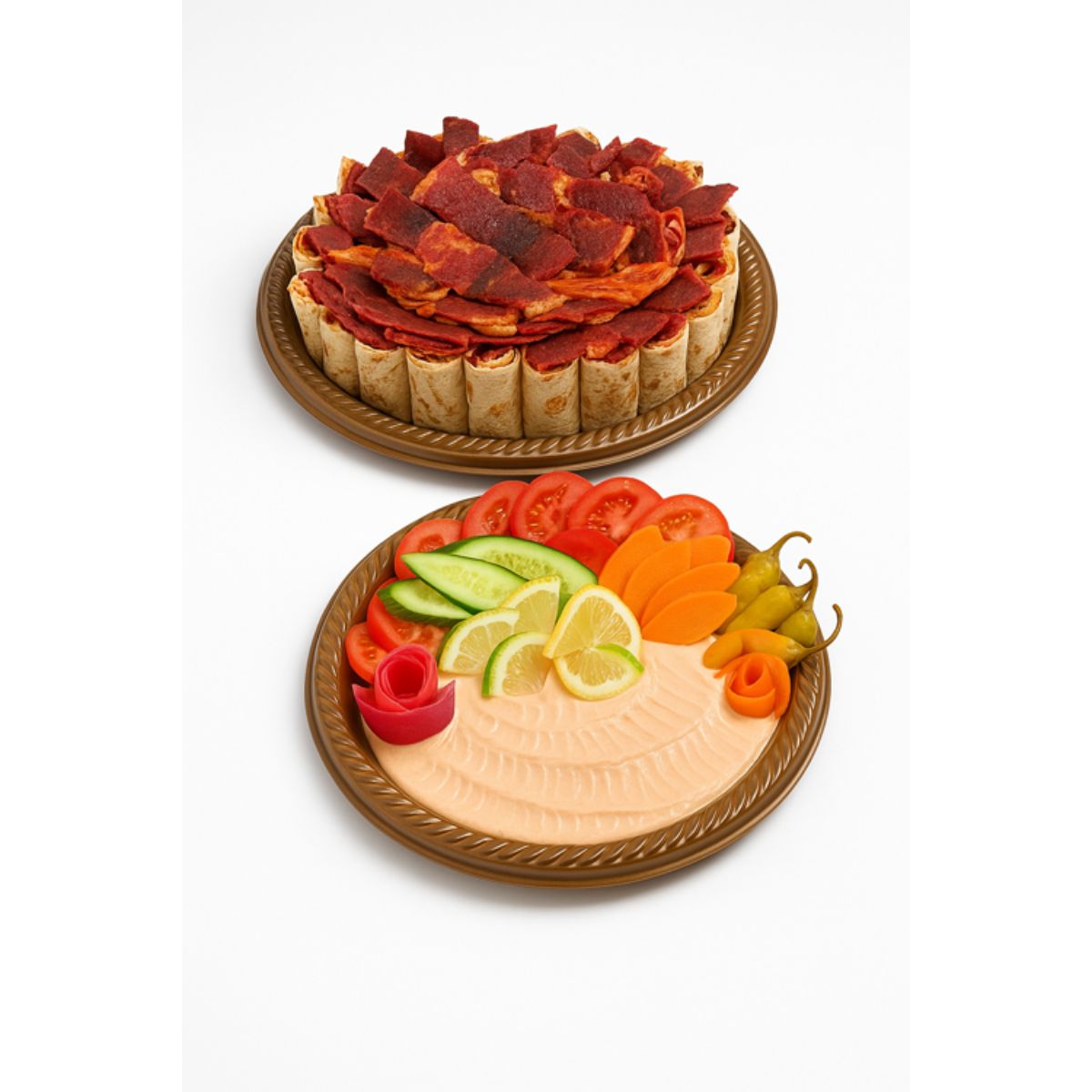 Sausage shawarma Torte for 4 people 2 layers