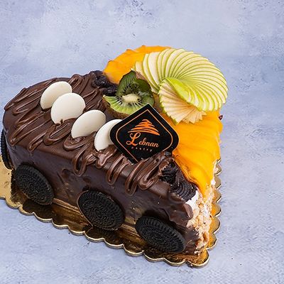 Half And Half Torte Piece Medium Heart