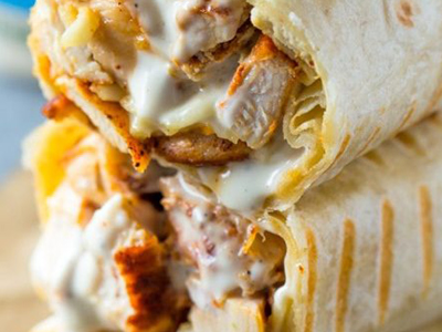 shawerma tortilla sandwich