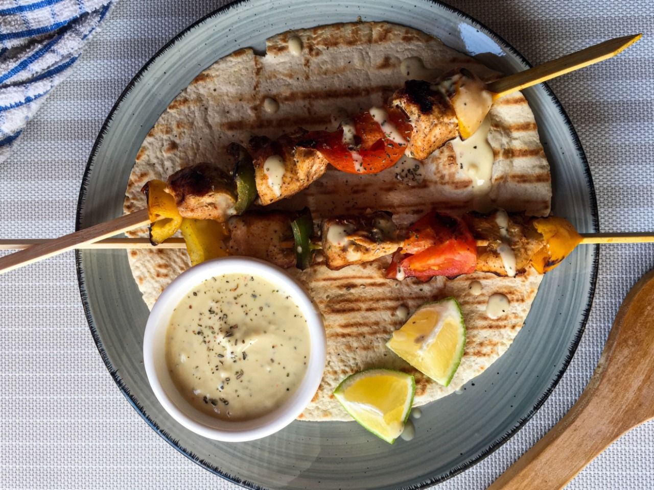 Shish Chicken With Bread