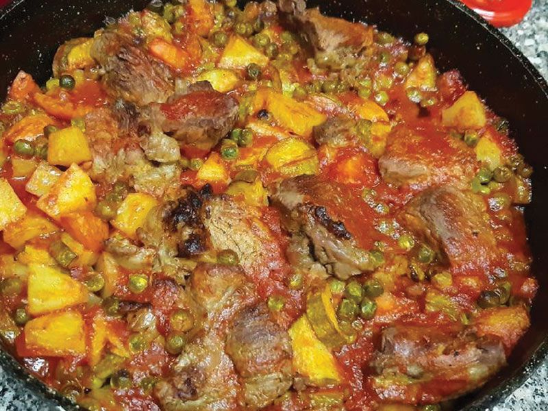 Mix Vegetables With Meat Tajine