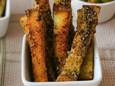 Pastrami caviar toast