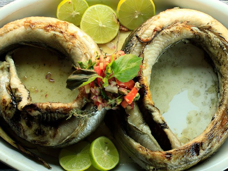 Grilled Eel Fish With Bran