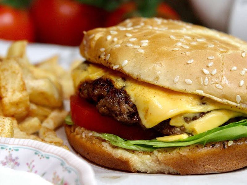 Jumbo Beef Burger With Cheese Sandwich