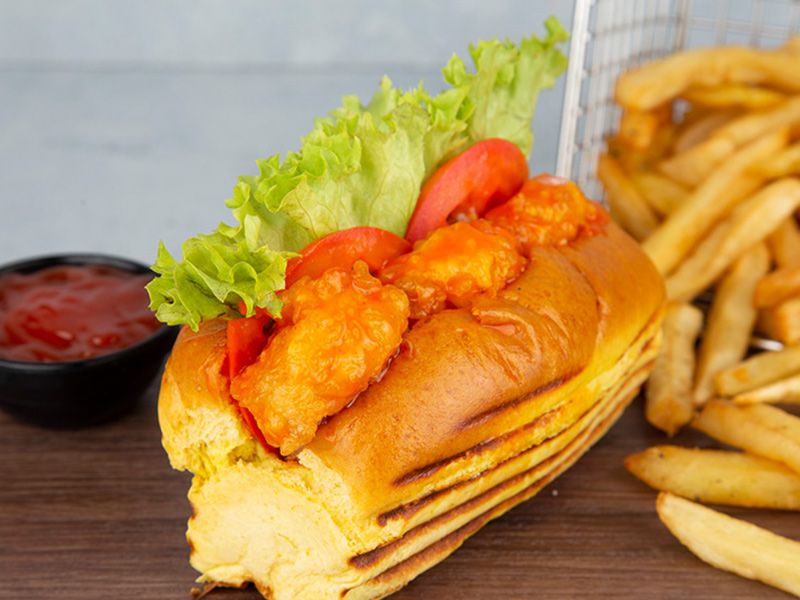 Fried Cheddar Cheese Sandwich
