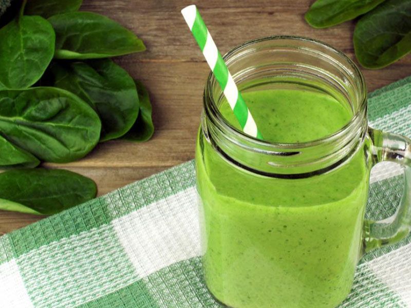 Arugula With Milk And Ice Cream Cocktail